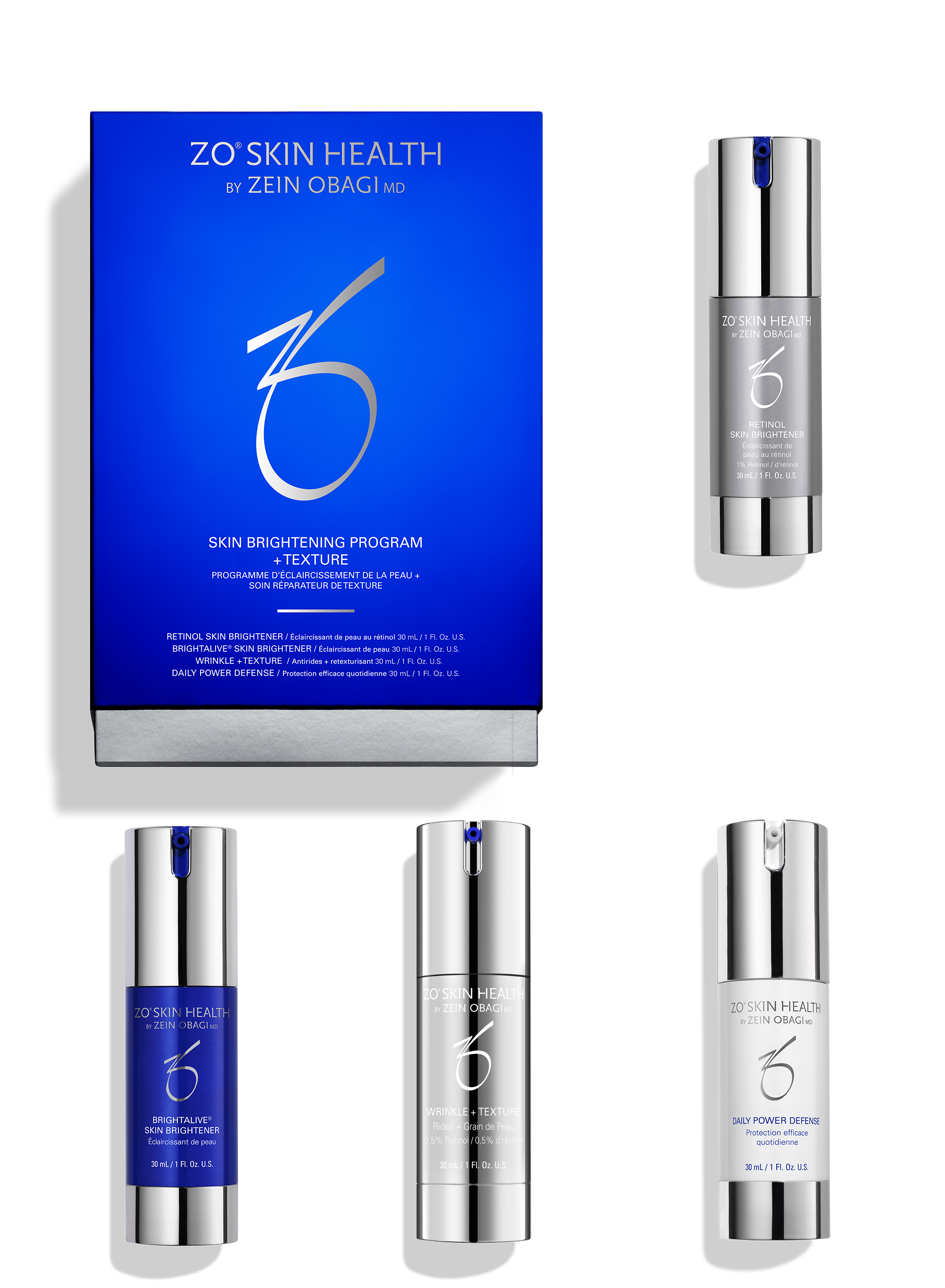 ZO Skin Health — Skin Brightening + Texture Repair Program (4 produits)